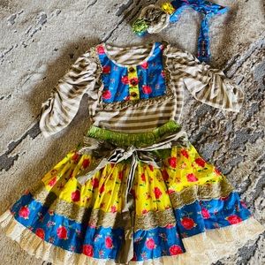 Mustard Pie 3 Piece skirt Set 8/10